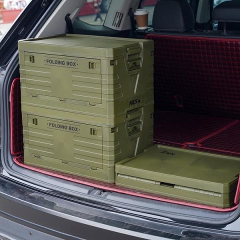 NILS CAMP NCB4004 SKŁADANA SKRZYNIA KEMPINGOWA Z POKRYWĄ ZIELONA 50L NILS CAMP